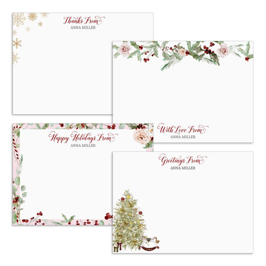Vintage Christmas Flat Note Card Collection